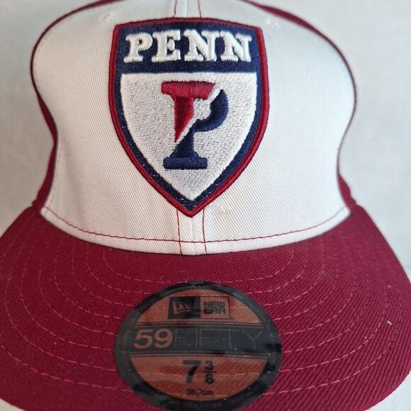 New Era 59FIFTY University Of Pennsylvania UPenn Hat Cap Size 7 3/8 - Picture 2 of 8